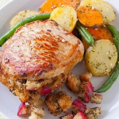 Sage & Apple-stuffed Pork Chops